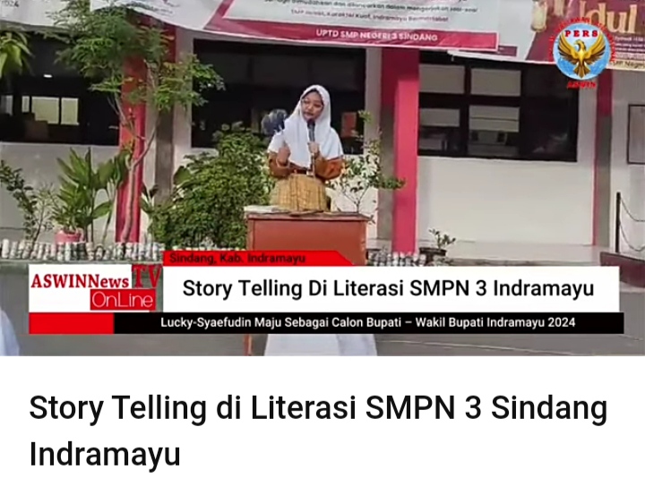 Story Telling di Literasi SMPN 3 Sindang Indramayu