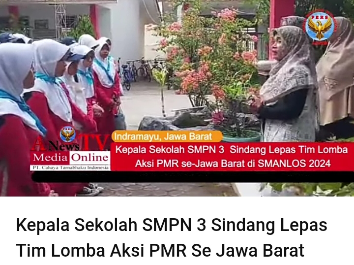 Kepala Sekolah SMPN 3 Sindang Lepas Tim Lomba Aksi PMR Se Jawa Barat