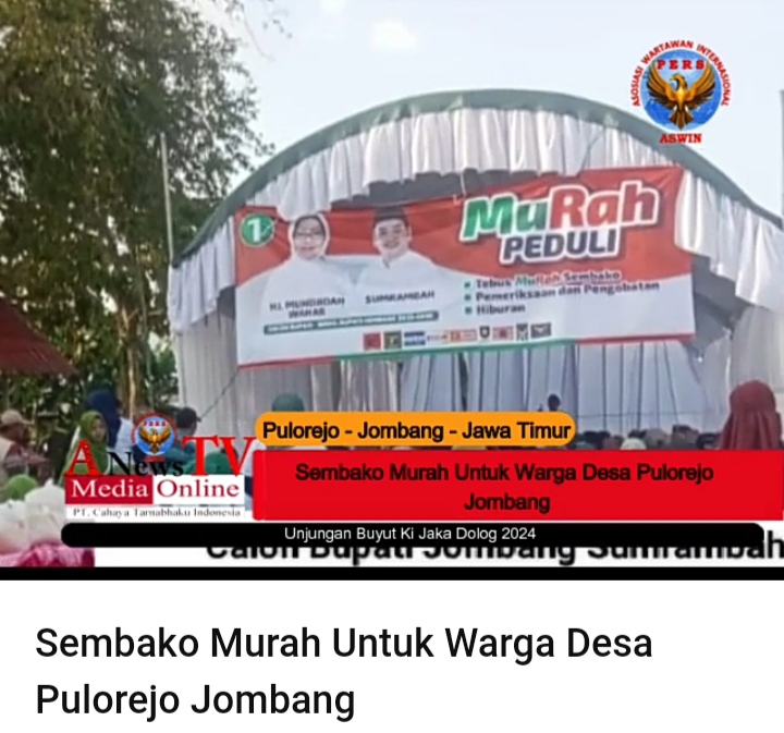 Sembako Murah Untuk Warga Desa Pulorejo Jombang