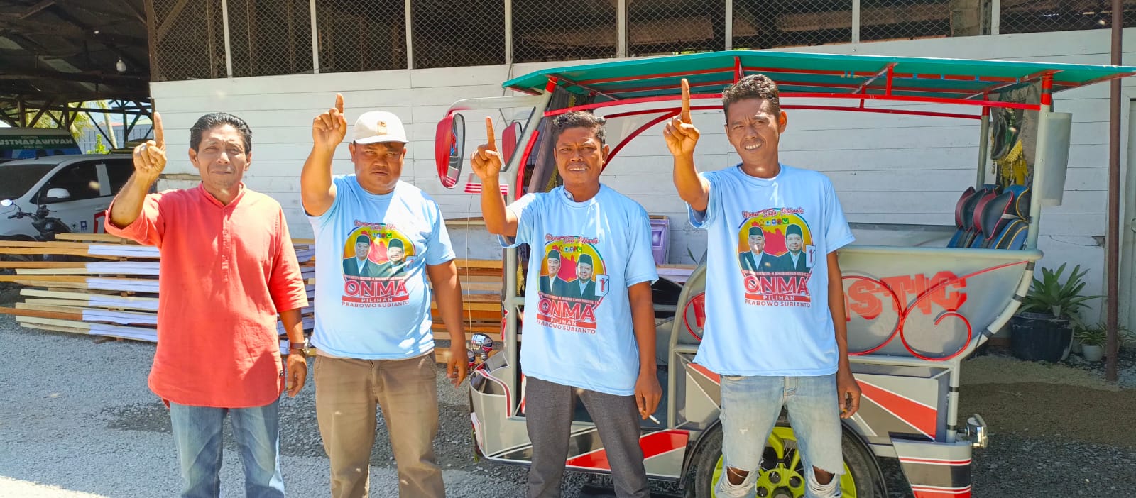 Para Abang Becak Panyabungan Madina Dukung Penuh ON MA Harun-Ichwan