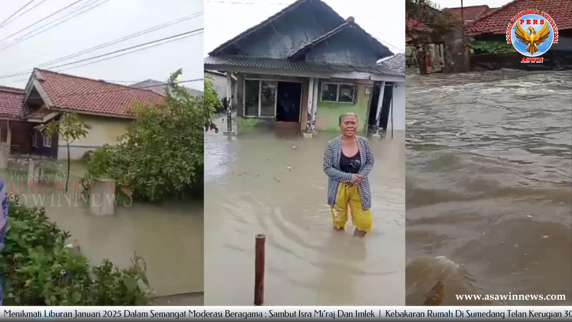 Banjir Rob Akibat Jebolnya Tanggul Merendam Ratusan Rumah Di Eretan Indramayu