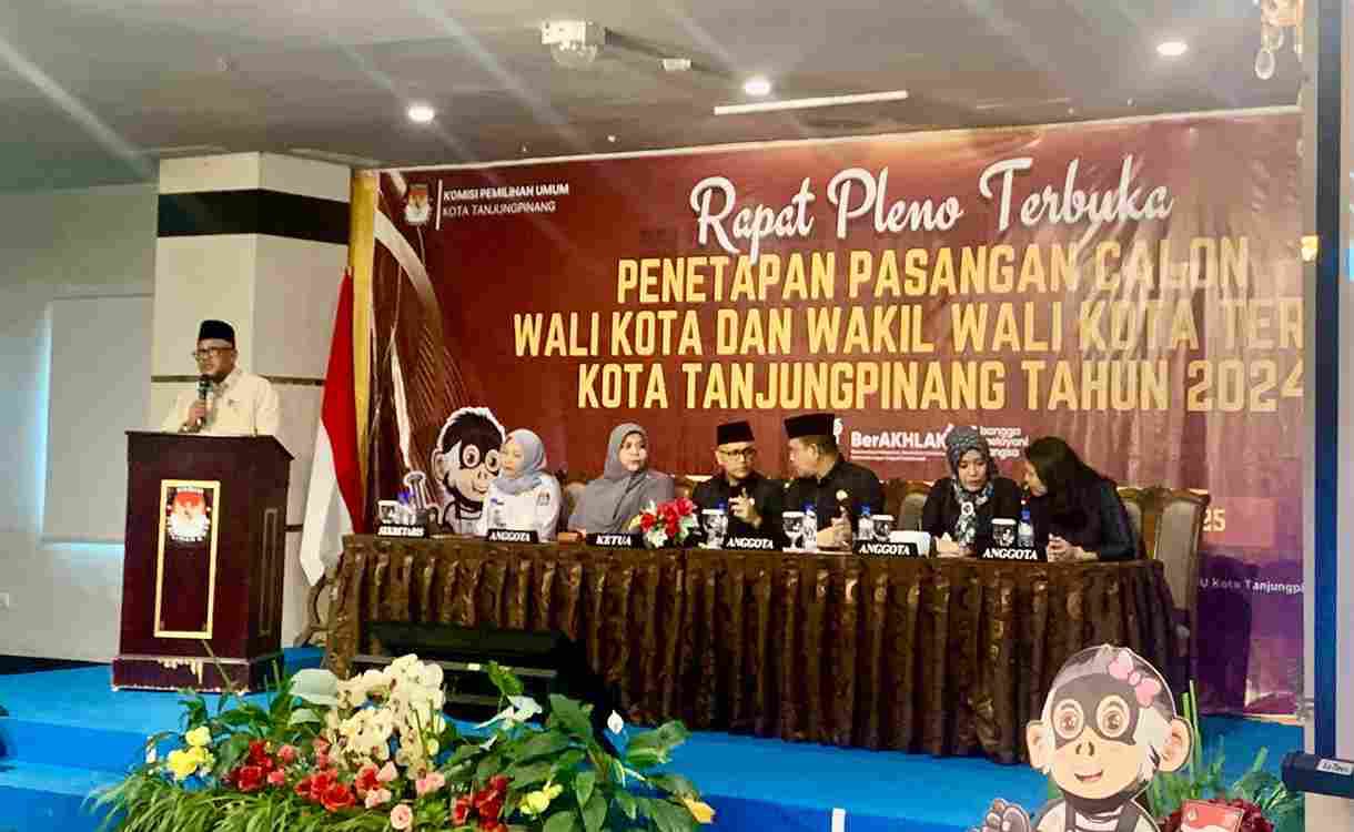 KPU Tanjungpinang Menetapkan Pasangan Calon Walikota Dan Wakil Walikota Tahun 2024