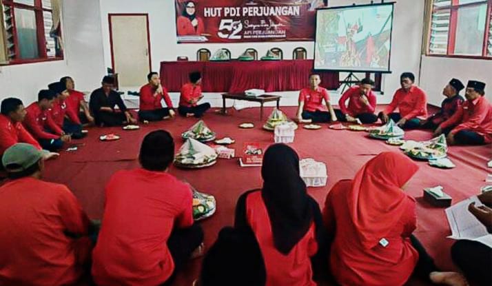 DPC PDI Perjuangan Kabupaten Jombang Gelar Syukuran HUT PDI Perjuangan Ke-52