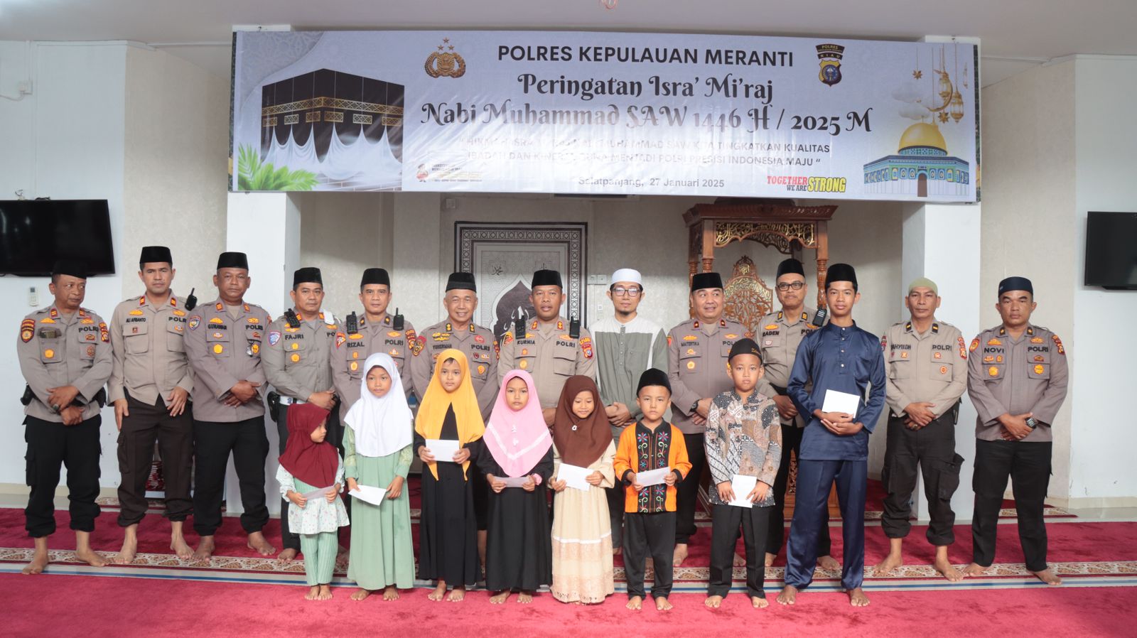 Polres Kepulauan Meranti Gelar Peringatan Isra Mi’raj Dan Doa Bersama Anak Yatim