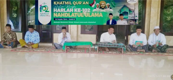 MWC NU Megaluh Gelar Khotmil Qur’an Serentak Peringati Harlah Ke-102 NU