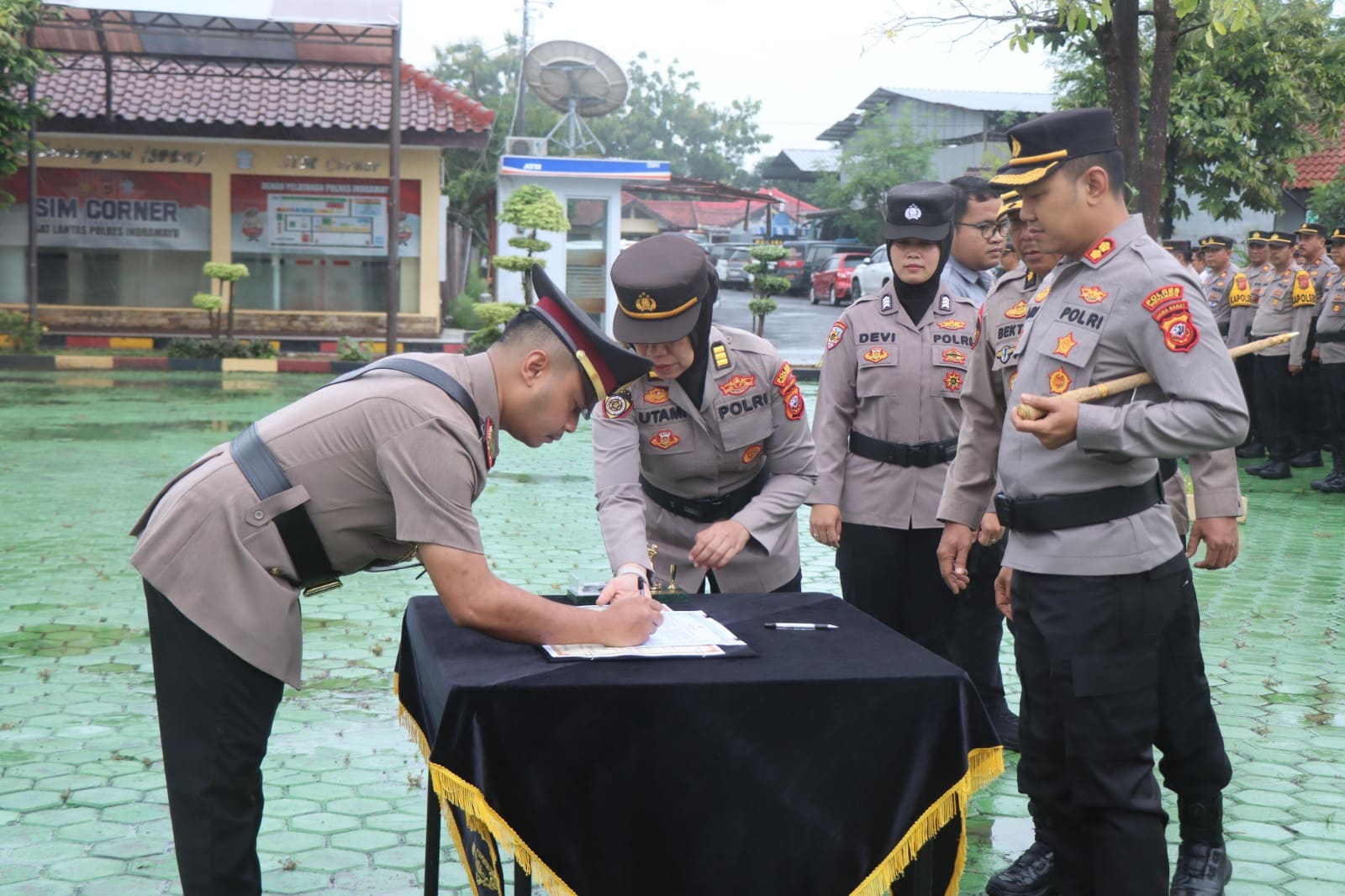 Kapolres Pimpin Sertijab Kasat Lantas Polres Indramayu