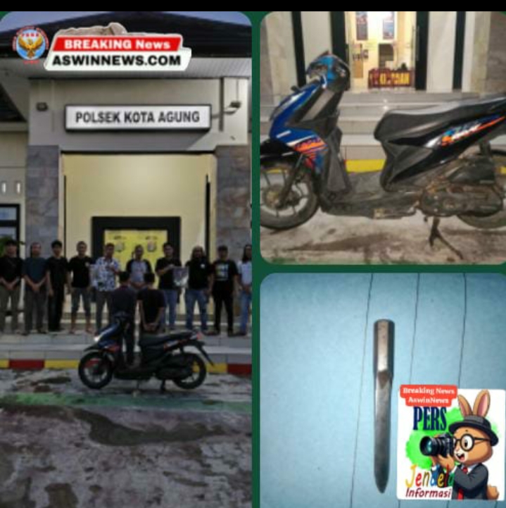 Dibantu Warga dan Tekab 308, Polsek Kota Agung Amankan Dua Pelaku Curanmor