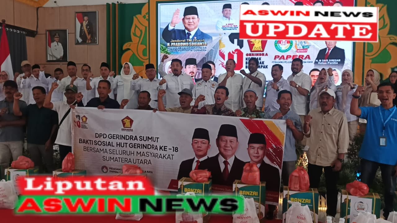 PAPERA Sumut Gelar HUT Ke-18 Gerindra Di Langkat, Tegaskan Komitmen Jaga Kedaulatan Pangan Nasional
