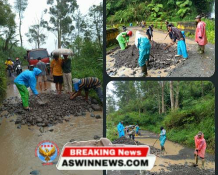 Pemilik Akun Konten Kreator R Ayu Bachir Jadi Inisiator Perbaikan Jalan Rusak, Warga dan Sopir Truk Turut Bergotong Royong