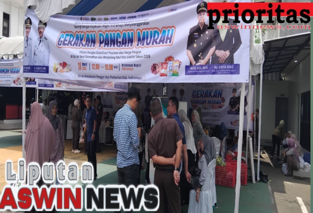 Kejaksaan, DKPP, Dan Bulog Indramayu Gelar Gerakan Pangan Murah Di Bulan Ramadhan