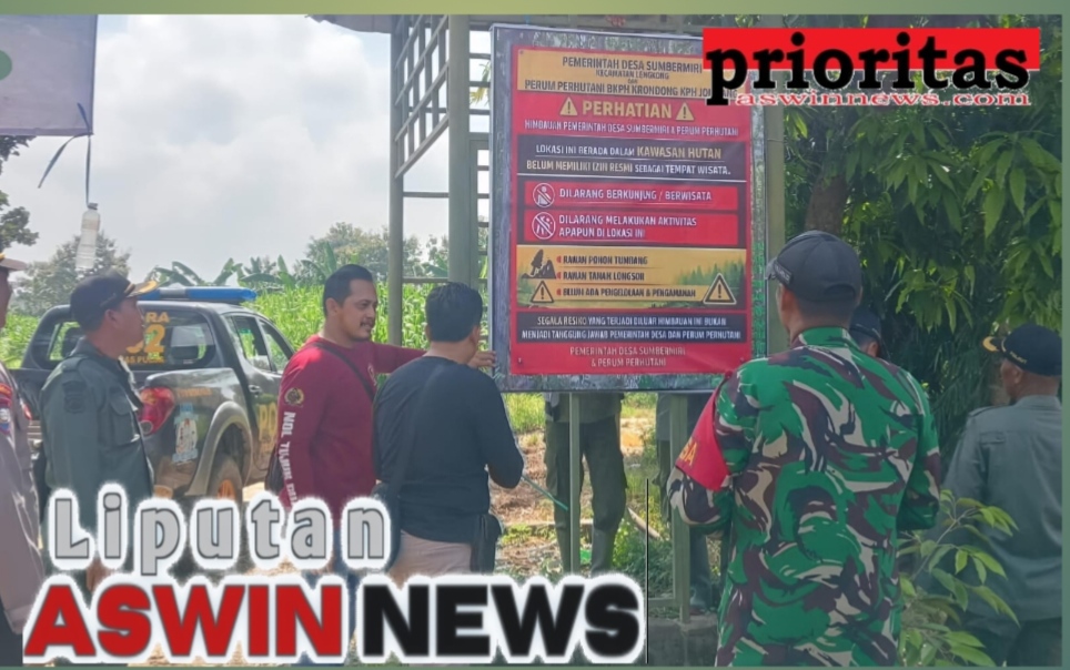 Perhutani KPH Jombang Bersama MuspikaTutup Wisata Grojokan Demi Keselamatan Pengunjung Di Nganjuk