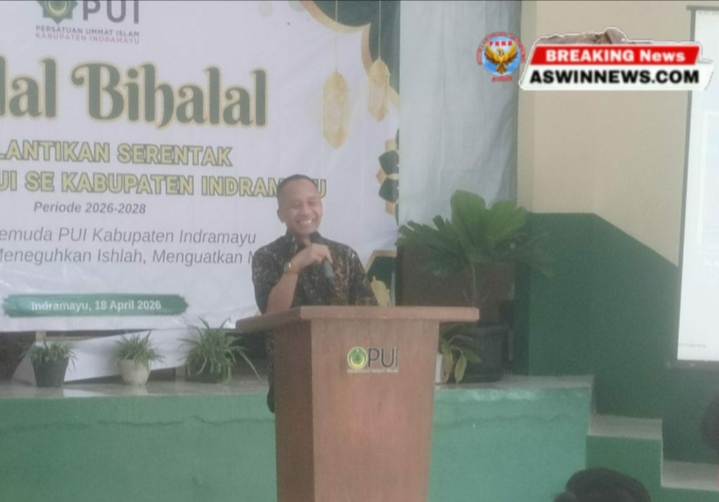 Ketua Dewan Pembina Pemuda PUI Indramayu Lantik 17 PC Pemuda PUI dalam Acara Halal Bihalal