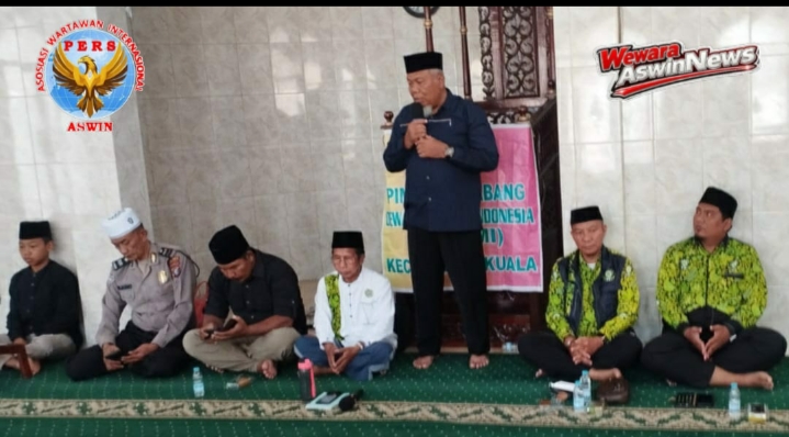Optimalkan Ekonomi Umat, Ka. KUA Salapian Tekankan Profesionalisme Pengurus Masjid di Muscam DMI Kuala
