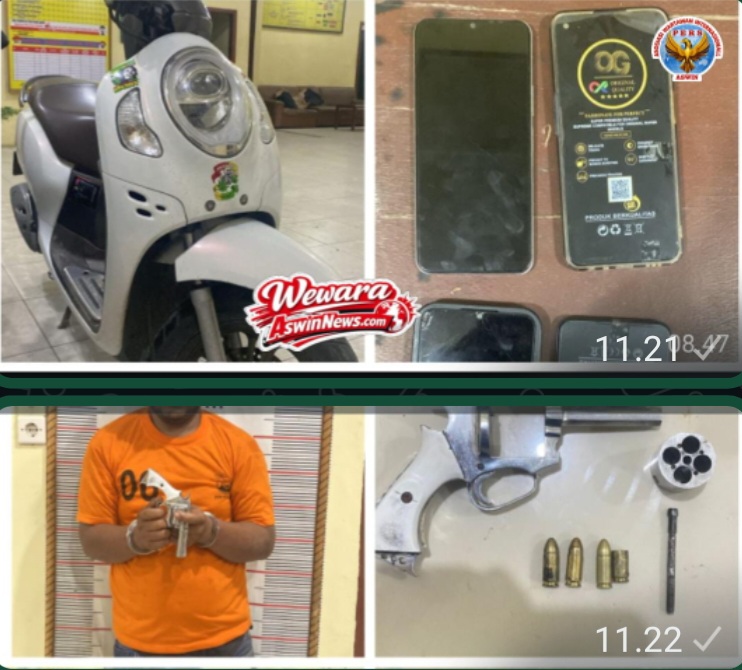 Polsek Hinai Ringkus Pelaku Begal Bersenjata Api di Masjid Ar Ridho, Satu Tersangka Ditembak