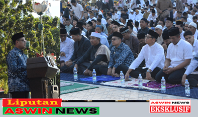Idul Adha 1447 H, Jeffry-Haikal Shalat Bersama Ribuan Jamaah di Lapangan Merdeka Langsa