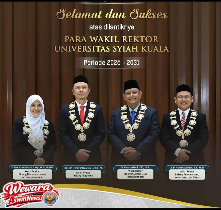 Sinergi Akademik untuk Masa Depan Aceh: Isa Alima Ucapkan Selamat atas Pelantikan Wakil Rektor USK Periode 2026–2031