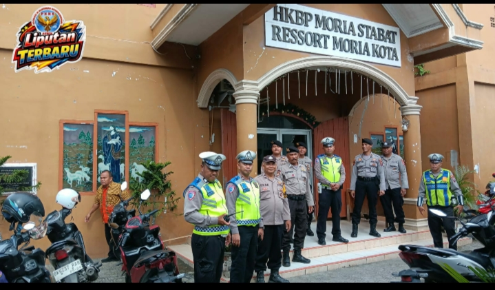 Satlantas Polres Langkat Gelar Patroli Dialogis Gereja, Polri Hadir Jaga Keamanan dan Kenyamanan Jemaat