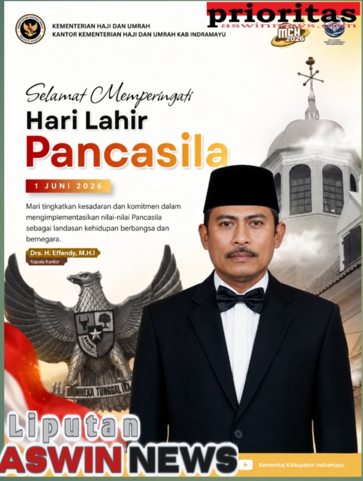 Kepala Kemenhaj Dan Umroh Indramayu Drs H. Effendy M.Hi Ucapkan Selamat Hari Lahir Pancasila 1 Juni 2026