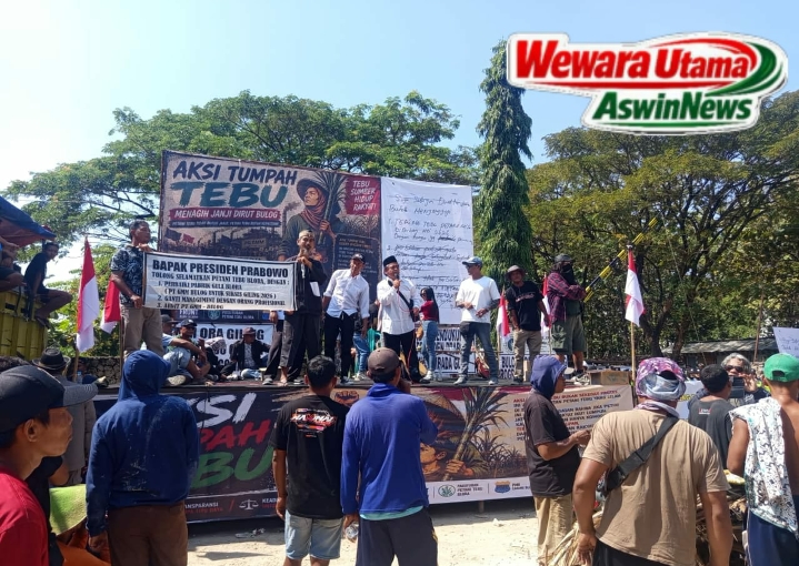 Di Depan PG GMM, Aksi Tumpah Tebu Berubah Menjadi Panggung Demokrasi Rakyat