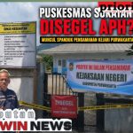 PUSKESMAS SUKATANI DISEGEL APH? MUNCUL SPANDUK PENGAMANAN KEJARI PURWAKARTA