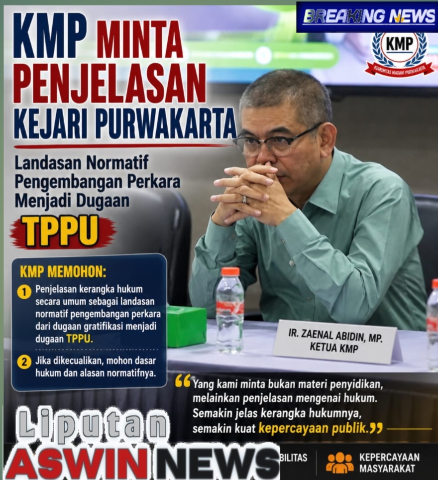 KMP Minta Penjelasan Kejari Purwakarta atas Landasan Normatif Pengembangan Perkara Menjadi Dugaan TPPU