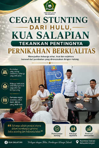 Cegah Stunting dari Hulu, KUA Salapian Tekankan Pentingnya Pernikahan Berkualitas