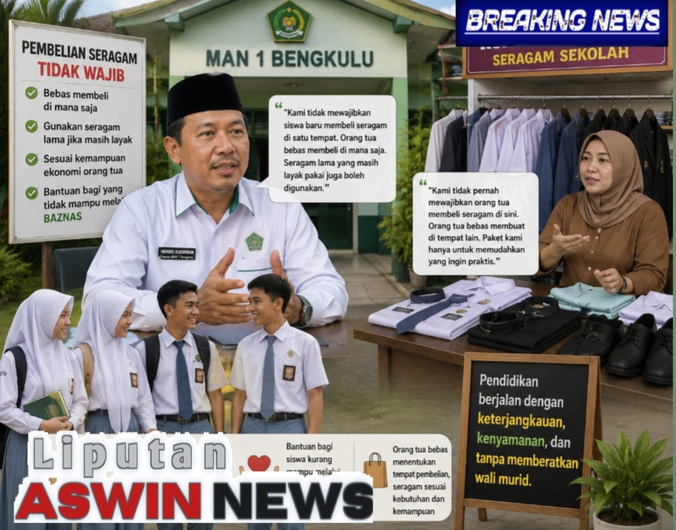 MAN 1 Bengkulu Tegaskan Pembelian Seragam Tidak Wajib, Orang Tua Bebas Menentukan Sesuai Kemampuan