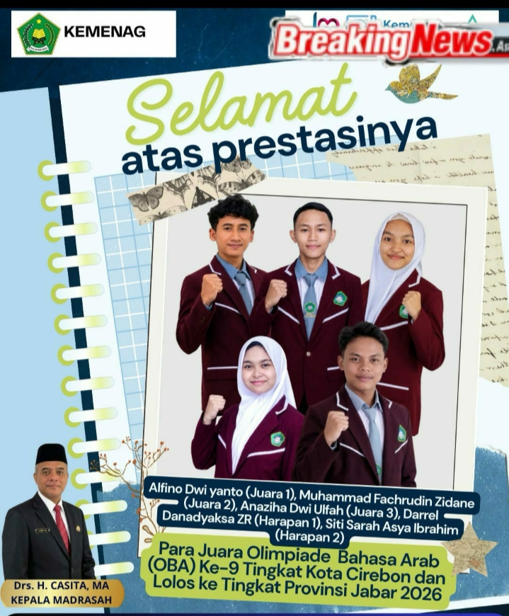 MAN 2 Kota Cirebon Dominasi Olimpiade Bahasa Arab (OBA) IX Tingkat Kota Cirebon, Enam Wakil Lolos ke Tingkat Provinsi