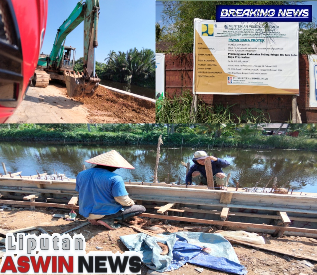 Proyek Rp14,8 Miliar Diduga Minim Pengawasan, Pekerja Abaikan APD; DPD ASWIN Kalbar Desak Evaluasi Kontraktor