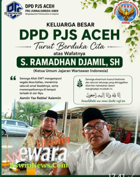 Keluarga Besar DPD PJS Aceh Turut Berduka Cita atas Berpulangnya S. Ramadhan Djamil, SH