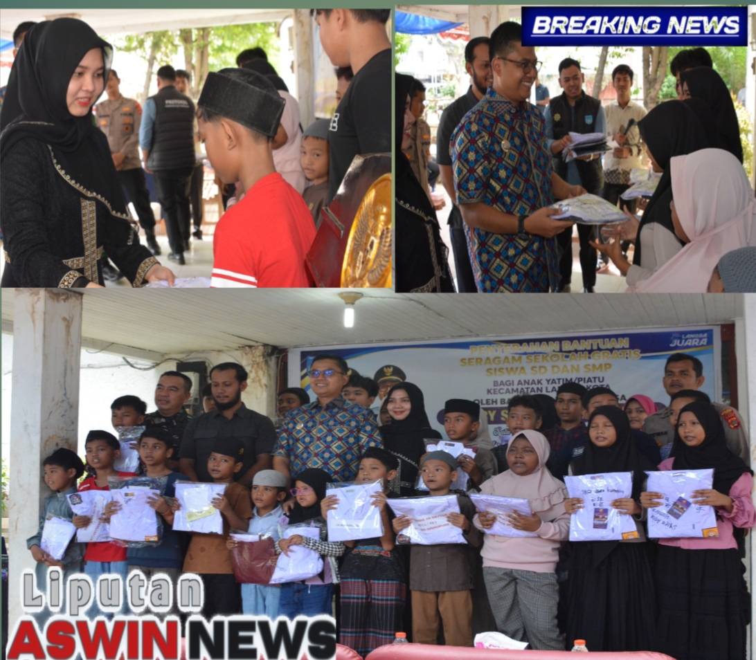 Wali Kota Langsa Serahkan Seragam Sekolah Gratis kepada 349 Anak Yatim Piatu Di Kecamatan Langsa Kota