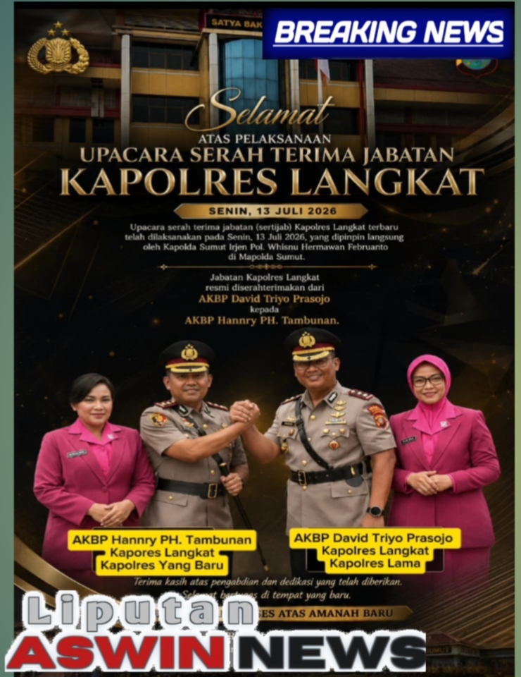 Kapolda Sumut Pimpin Sertijab Kapolres Langkat, AKBP Hannry PH Tambunan Resmi Jabat Kapolres