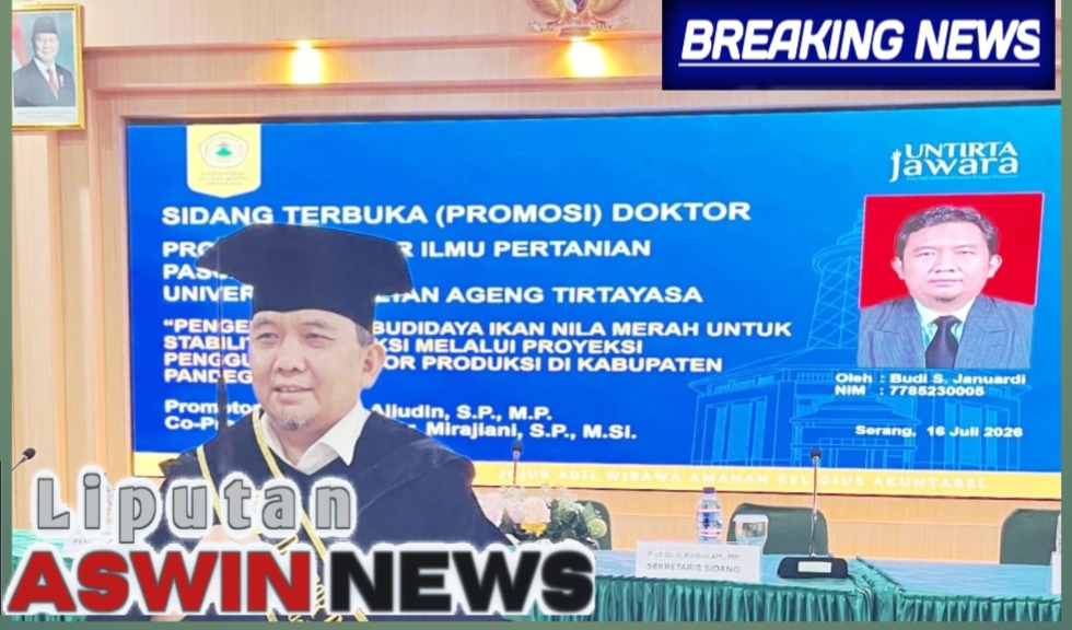 Kadisparbud Pandeglang Dr. H. Budi Suherdiman Januardi Raih Gelar Doktor Cum Laude, Bukti Kerja Keras Berbuah Prestasi