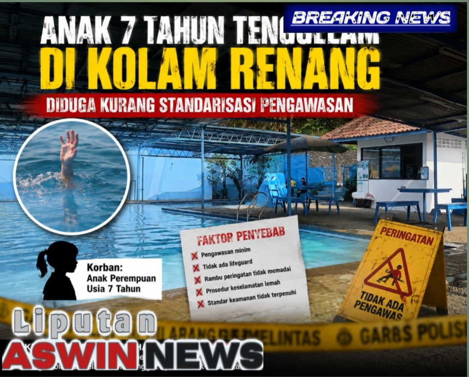 Anak 7 Tahun Tenggelam Di Kolam Renang Insan Mulia Purwakarta, Pengawasan Dan Legalitas Operasional Disorot
